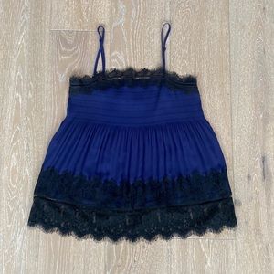 EXPRESS lace navy/black tank top. Size Small.